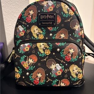 Loungefly Harry Potter Chibi Characters Black Mini Backpack